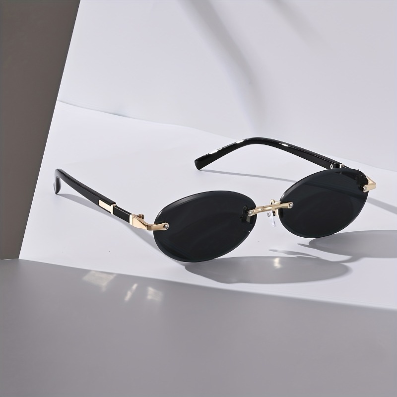 Metal Photo Panel - Sexy Small Oval Punk Sunglasses Women