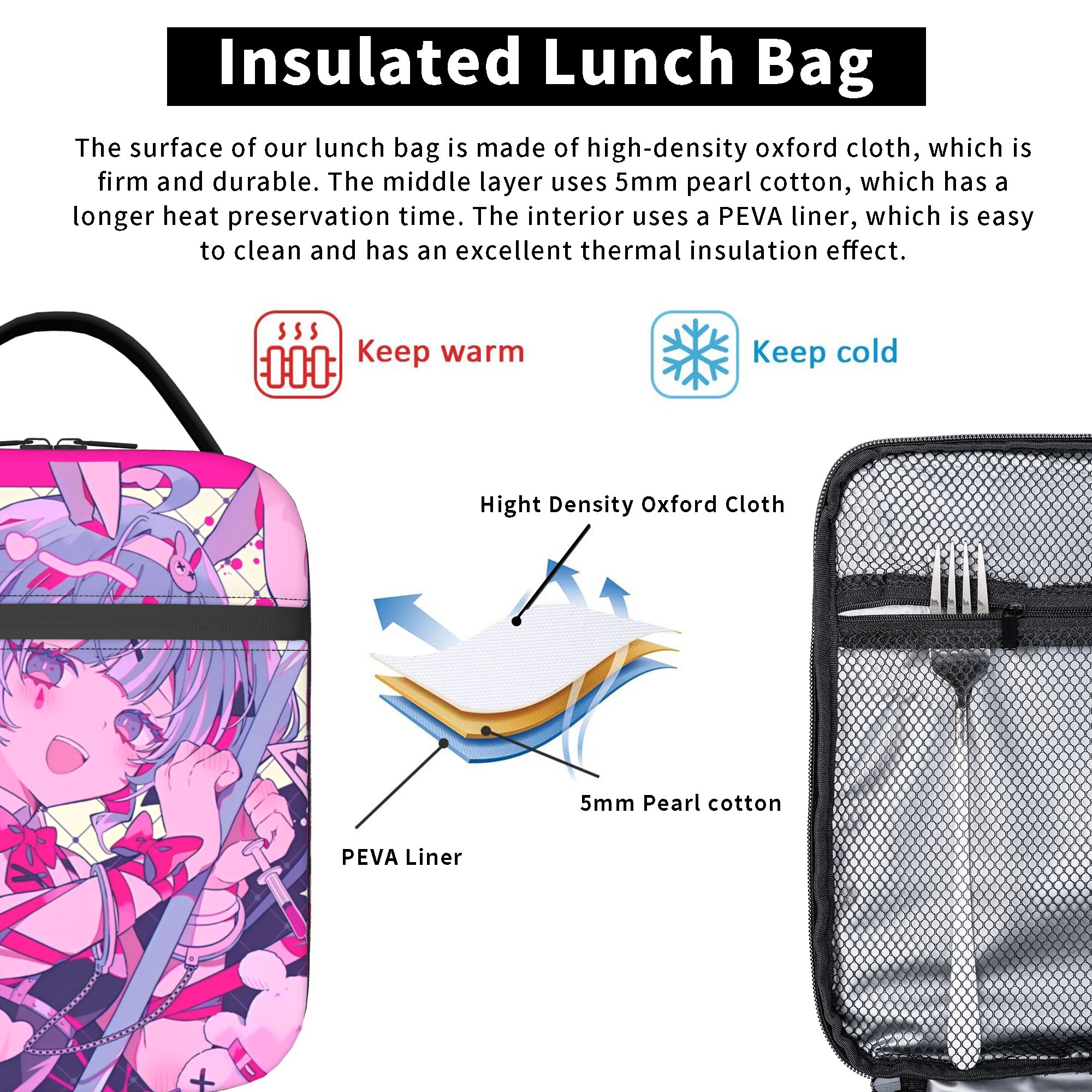 Hatsune Miku  Insulated Lunch  - огляд і ціна Tote Bag Sublimation