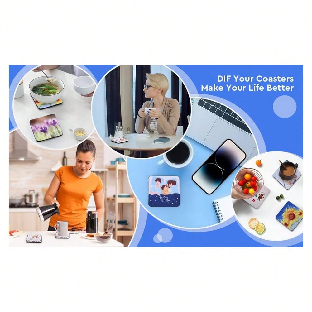 1PCS Square Sublimation Blanks - огляд і ціна Coaster Sublimation Blank