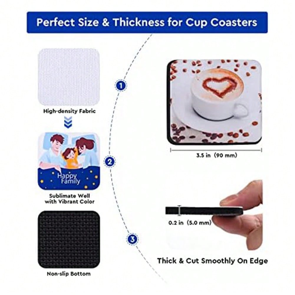 1PCS Square Sublimation Blanks - огляд і ціна Coaster Sublimation Blank