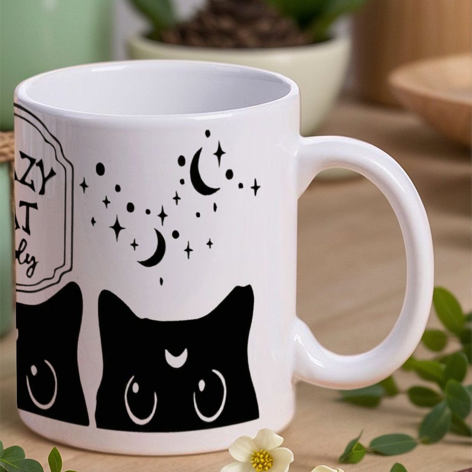 Three Black Cats With Crescent - огляд і ціна Sublimation Mug White