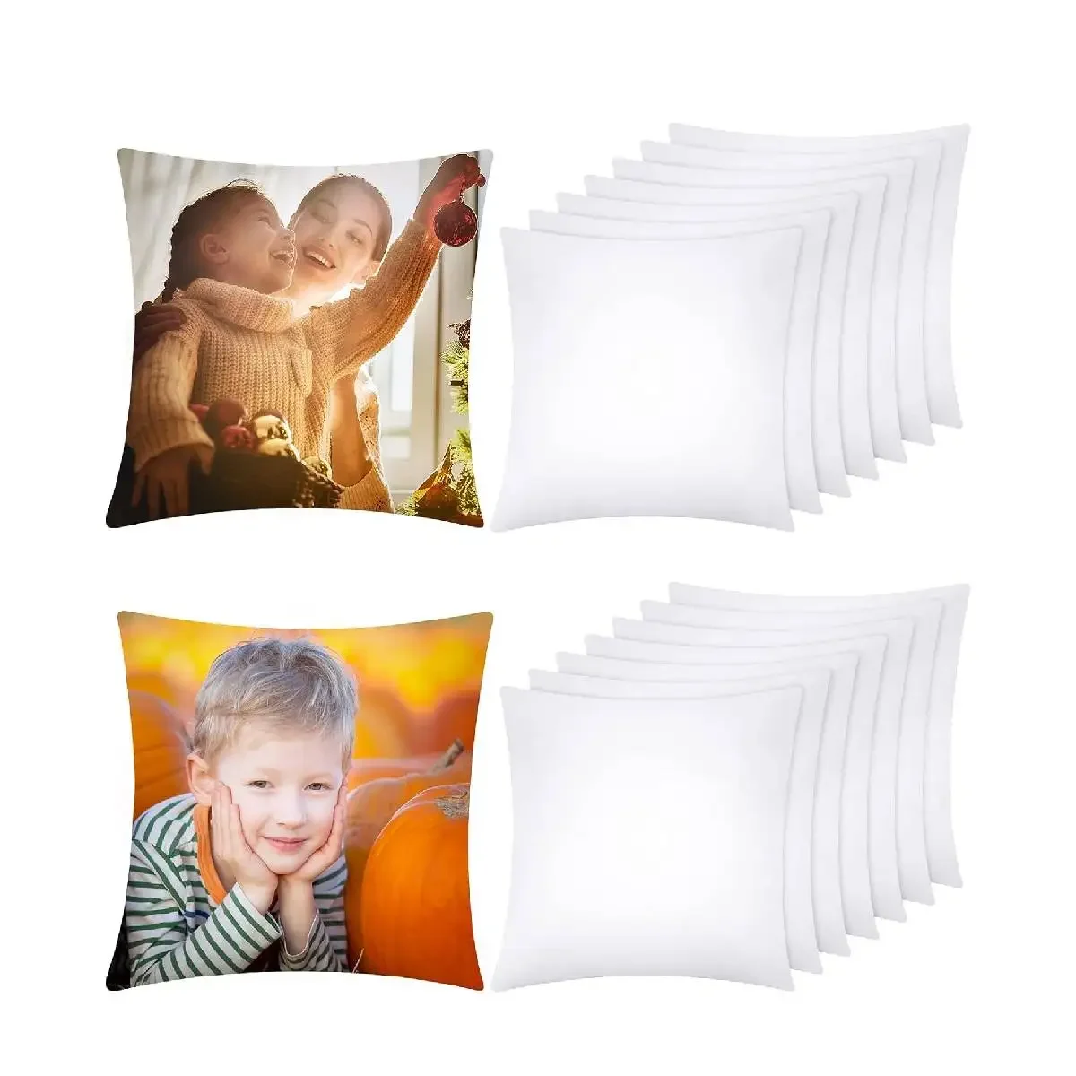 4-Pack White Polyester Peach S - огляд і ціна Pillow Cover Sublimation