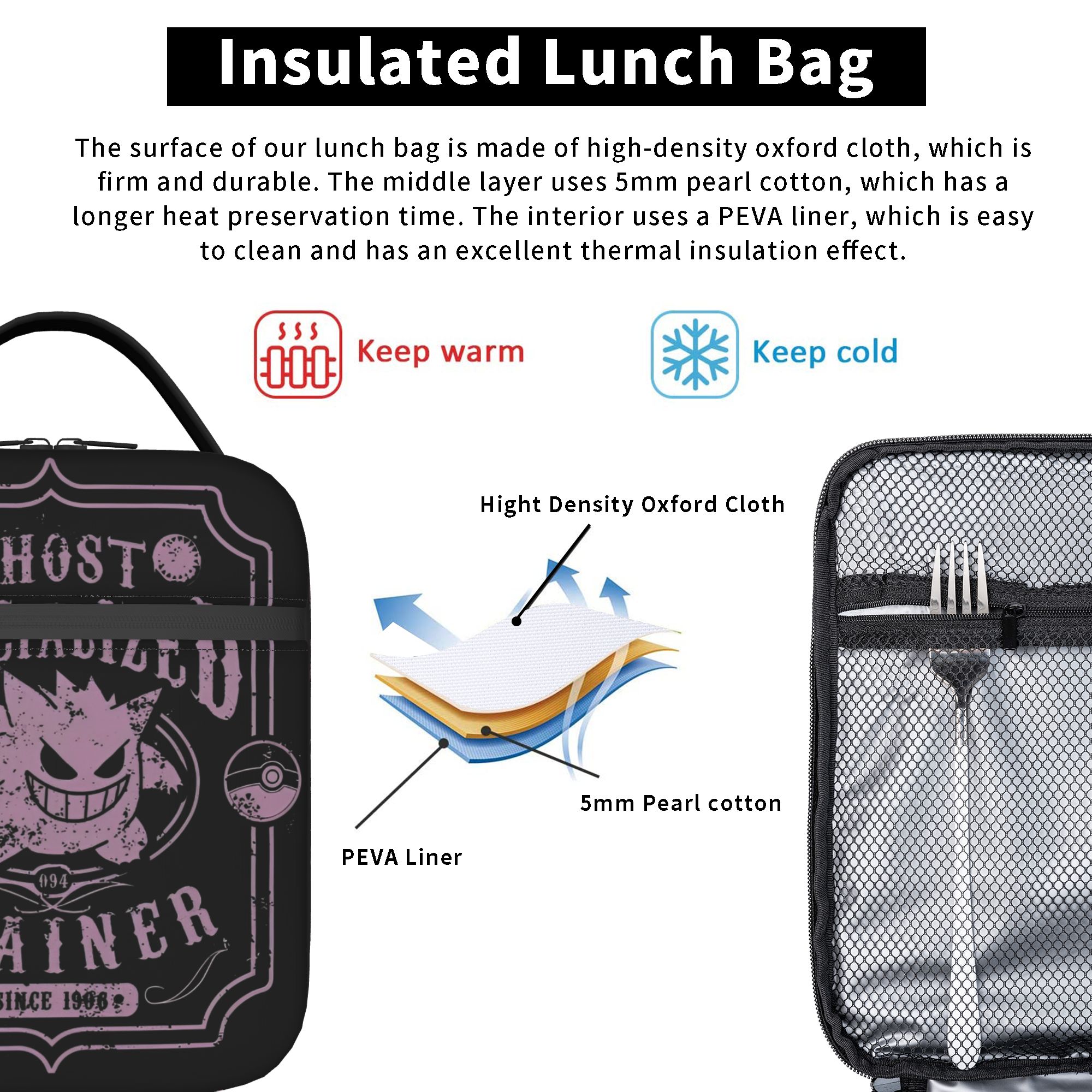 Gengar The Spooky Pokemon Insu - огляд і ціна Tote Bag Sublimation