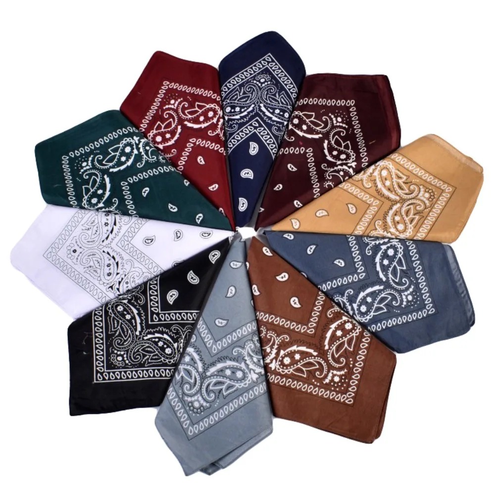 Hip Hop Cowboy Paisley Scarf L - огляд і ціна Bandana Blank White