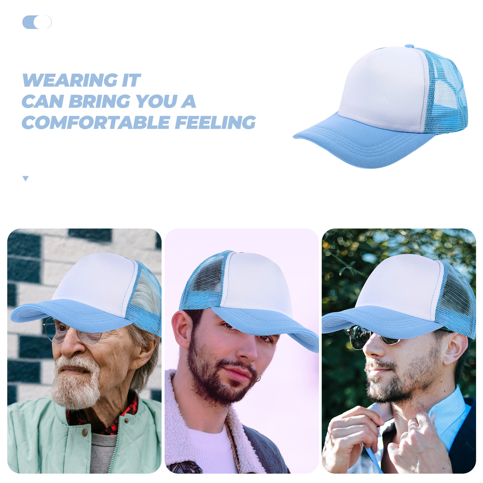 10Pcs Blank Baseball Hats Mesh - огляд і ціна Hat Sublimation Blank