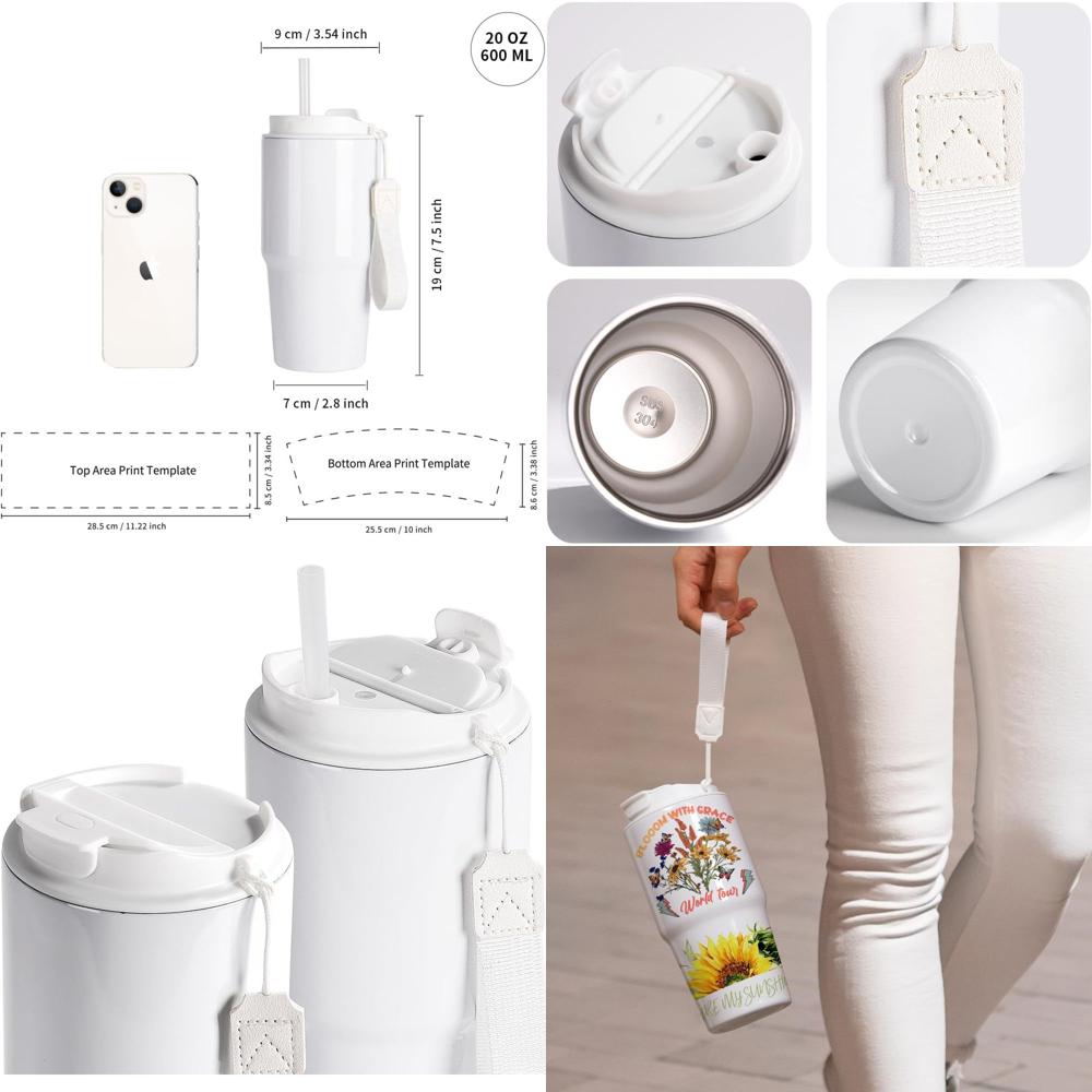 20 oz White Sublimation Tumble - огляд і ціна Tumbler 20Oz White