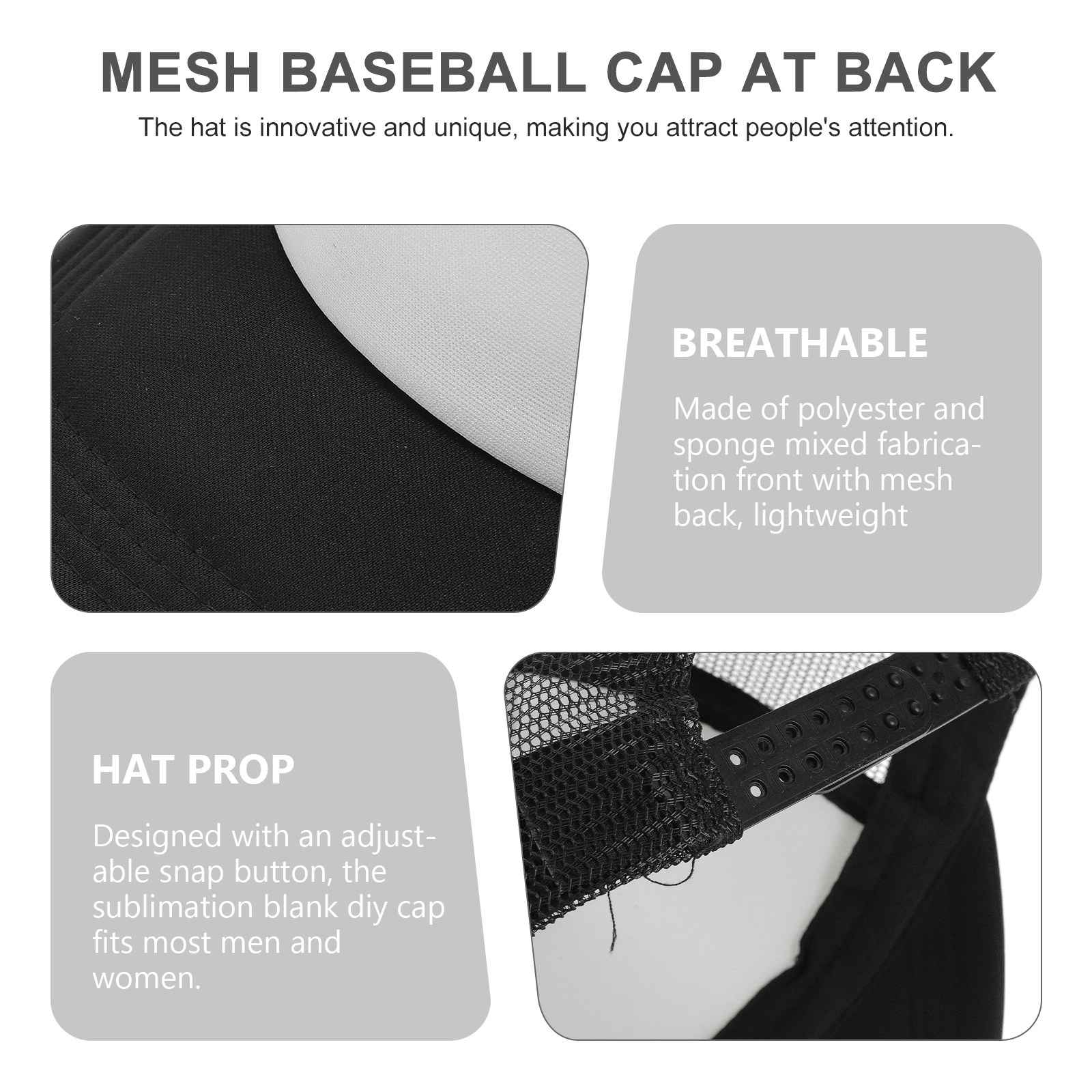 10Pcs DIY Blank Trucker Hat Me - огляд і ціна Hat Sublimation Blank