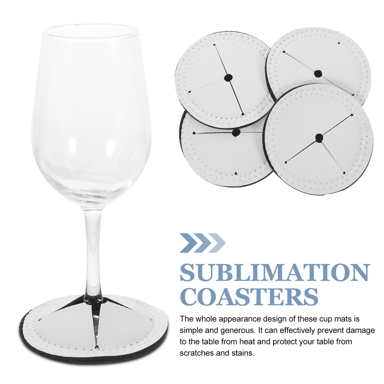 4Pcs DIY Red Wine Cup Coasters - огляд і ціна Coaster Sublimation Blank
