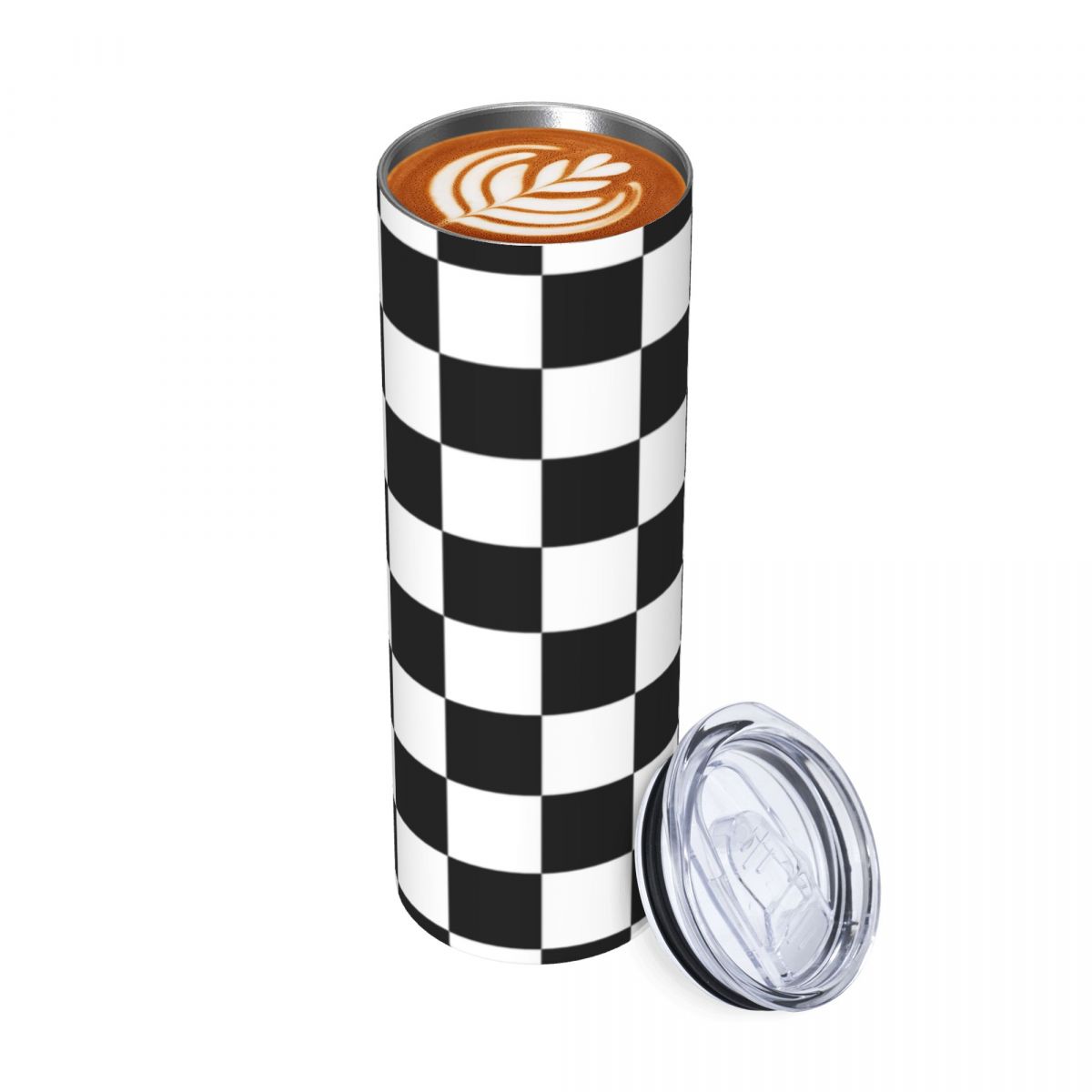 Black And White Checkerboard S - огляд і ціна Tumbler 20Oz White