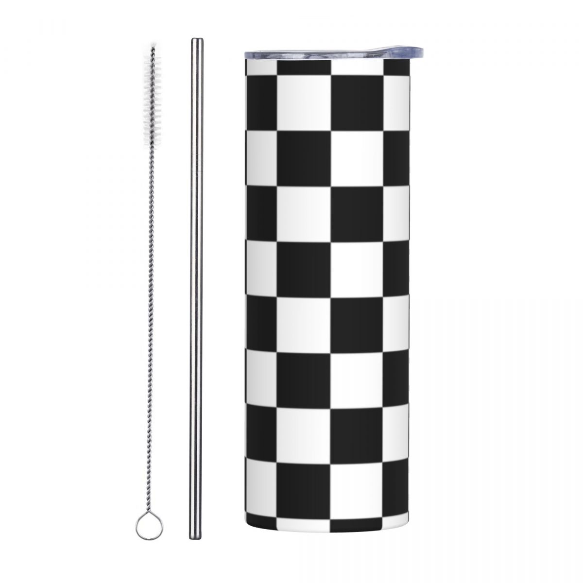 Black And White Checkerboard S - огляд і ціна Tumbler 20Oz White