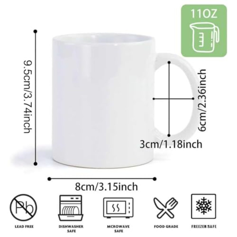 36pcs Sublimation Mugs 11oz Wh - огляд і ціна Sublimation Mug White