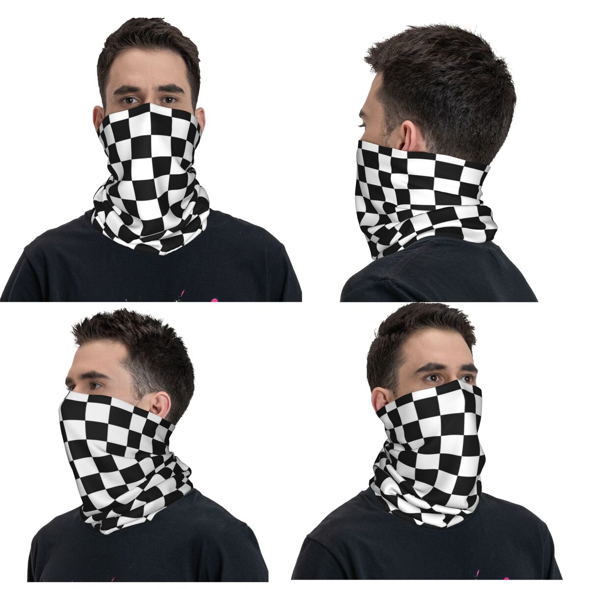 Black And White Checkered Band - огляд і ціна Bandana Blank White