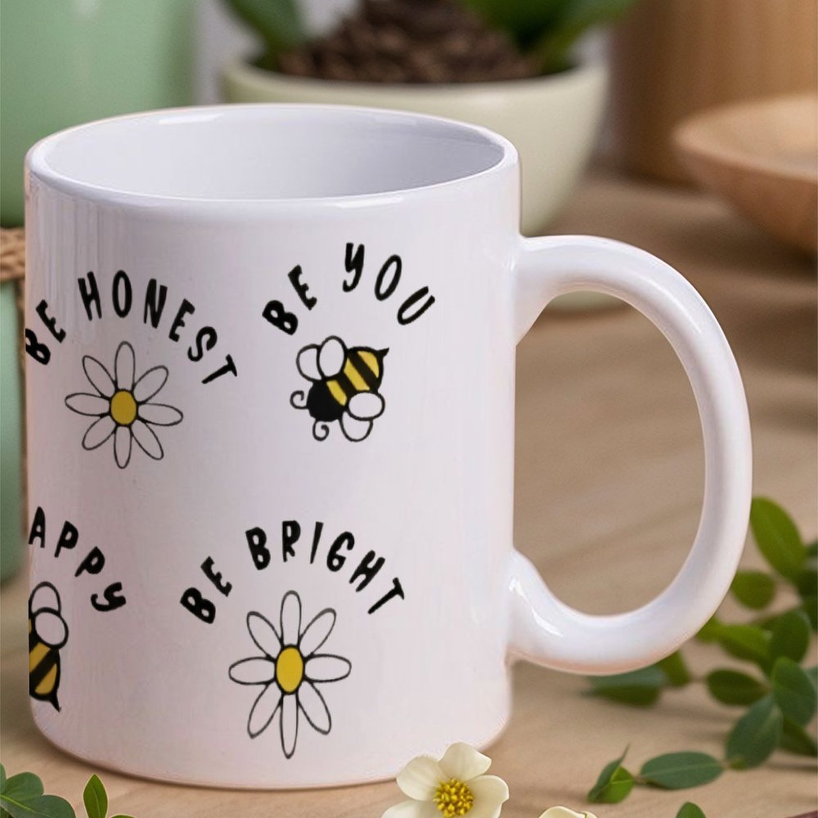 Four Stickers With Bees And Da - огляд і ціна Sublimation Mug White