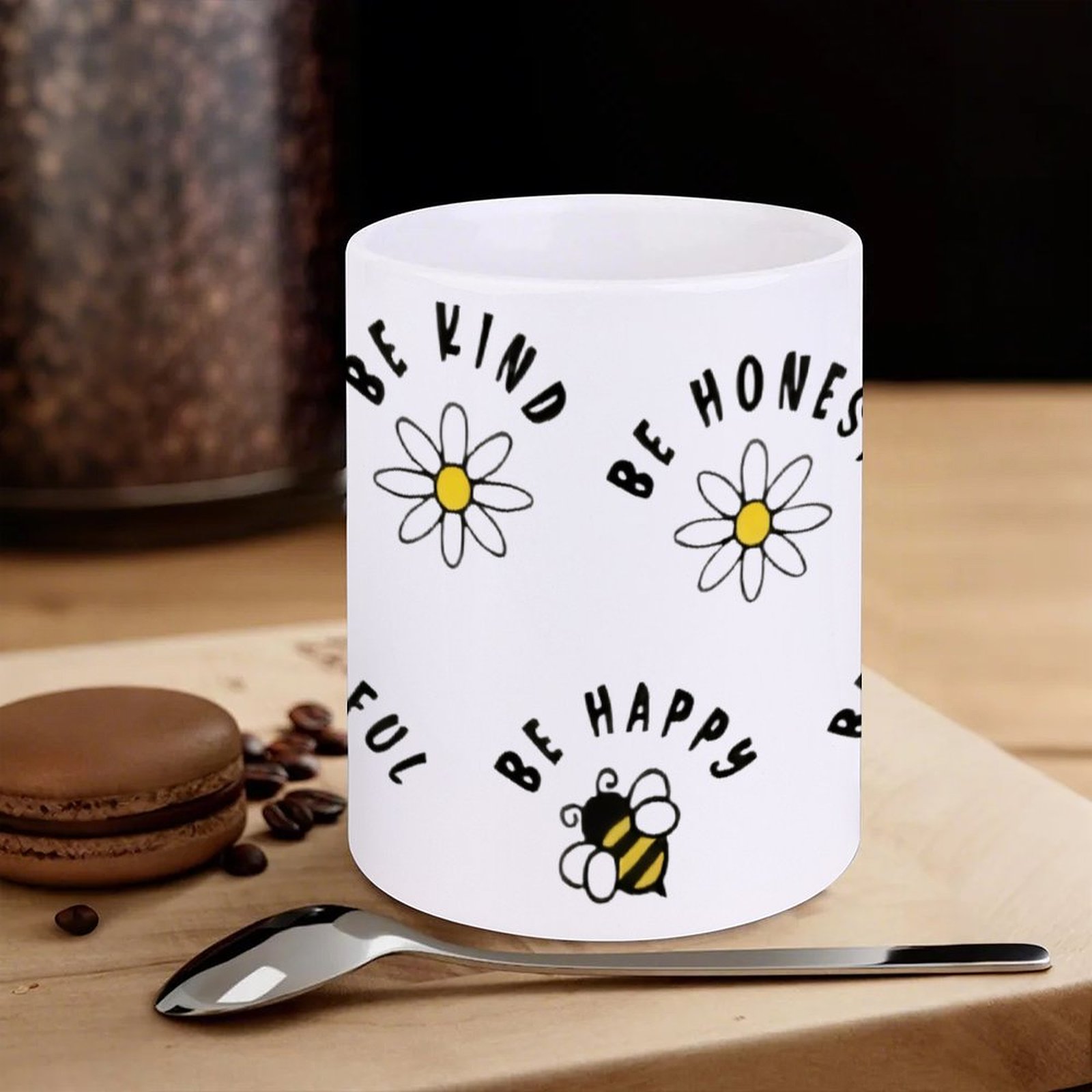 Four Stickers With Bees And Da - огляд і ціна Sublimation Mug White