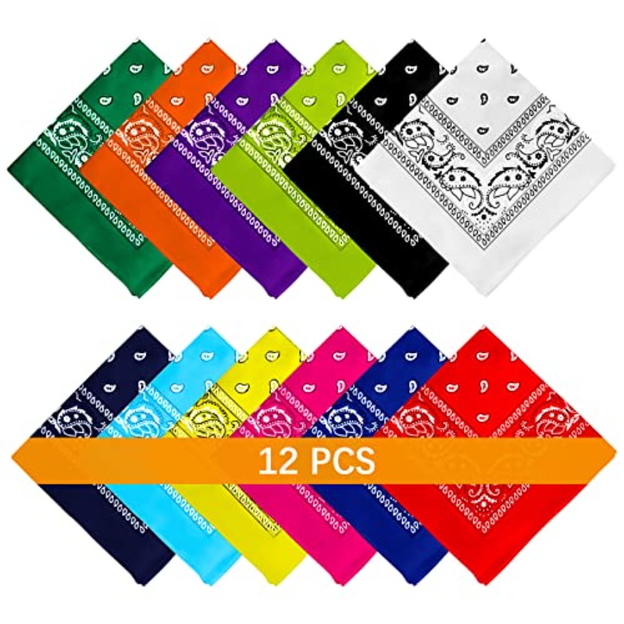 12- Bandanas for Men Women Pai - огляд і ціна Bandana Blank White