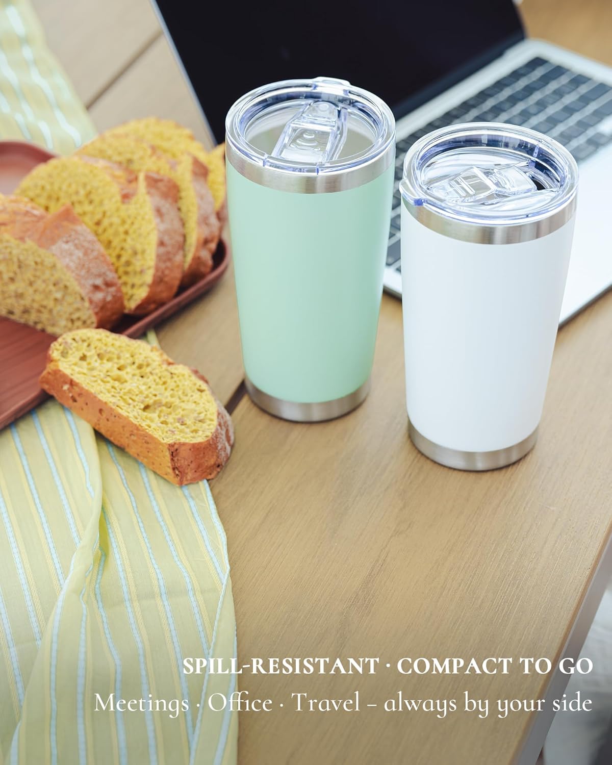 20oz Leakproof Travel Coffee T - огляд і ціна Tumbler 20Oz White