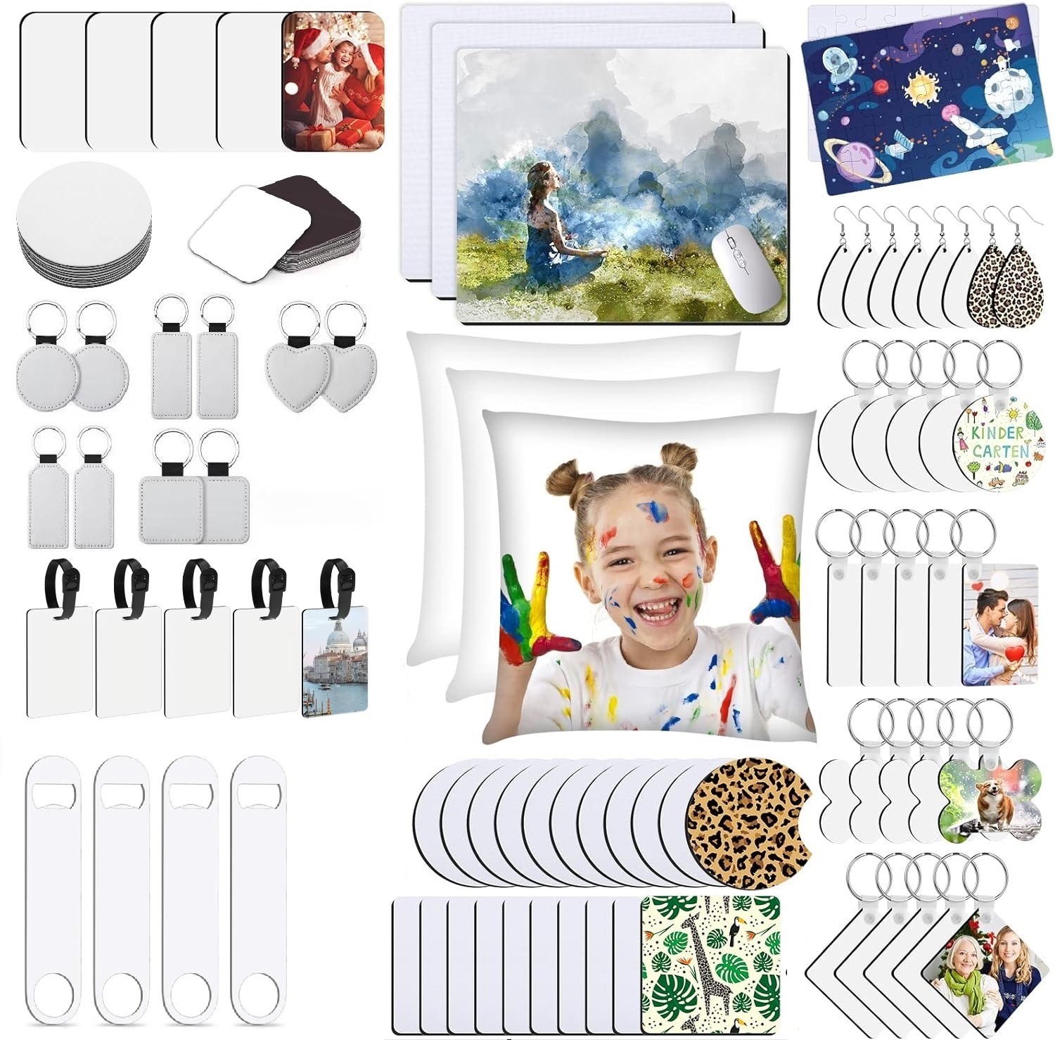 90pcs  Sublimation Blank Start - огляд і ціна Coaster Sublimation Blank