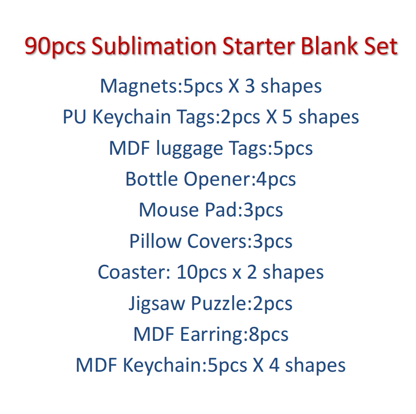90pcs  Sublimation Blank Start - огляд і ціна Coaster Sublimation Blank