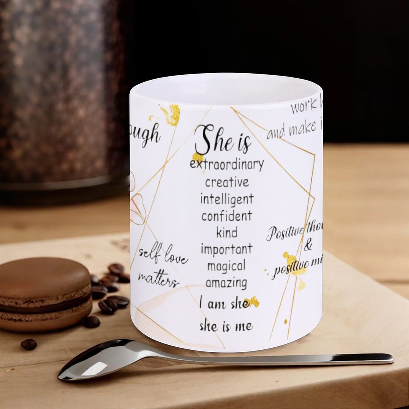 A Poster With A Quote About Sh - огляд і ціна Sublimation Mug White
