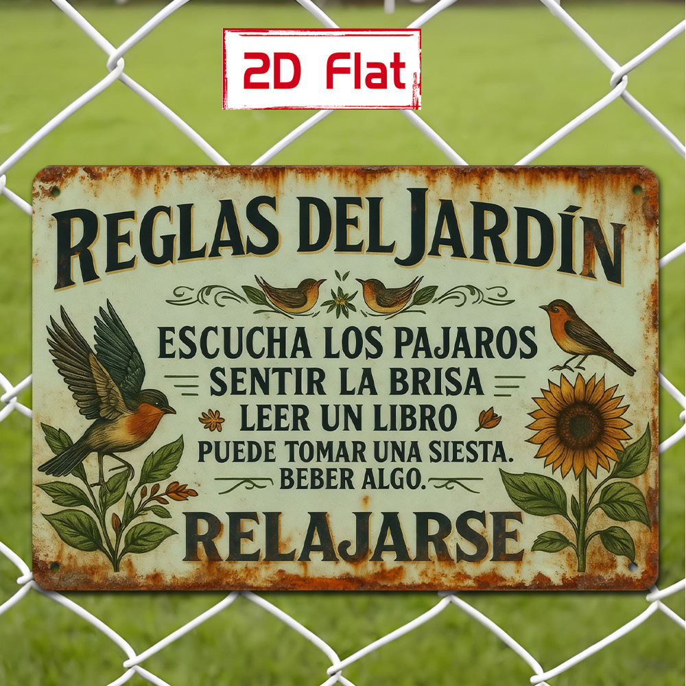Spanish Garden Rules Sign 
