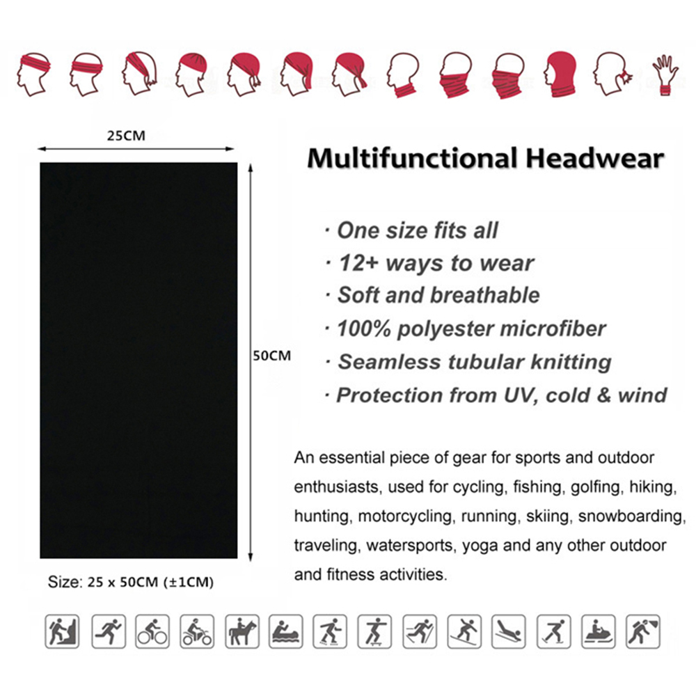 Seamless Solid Color Bandanas  - огляд і ціна Bandana Blank White