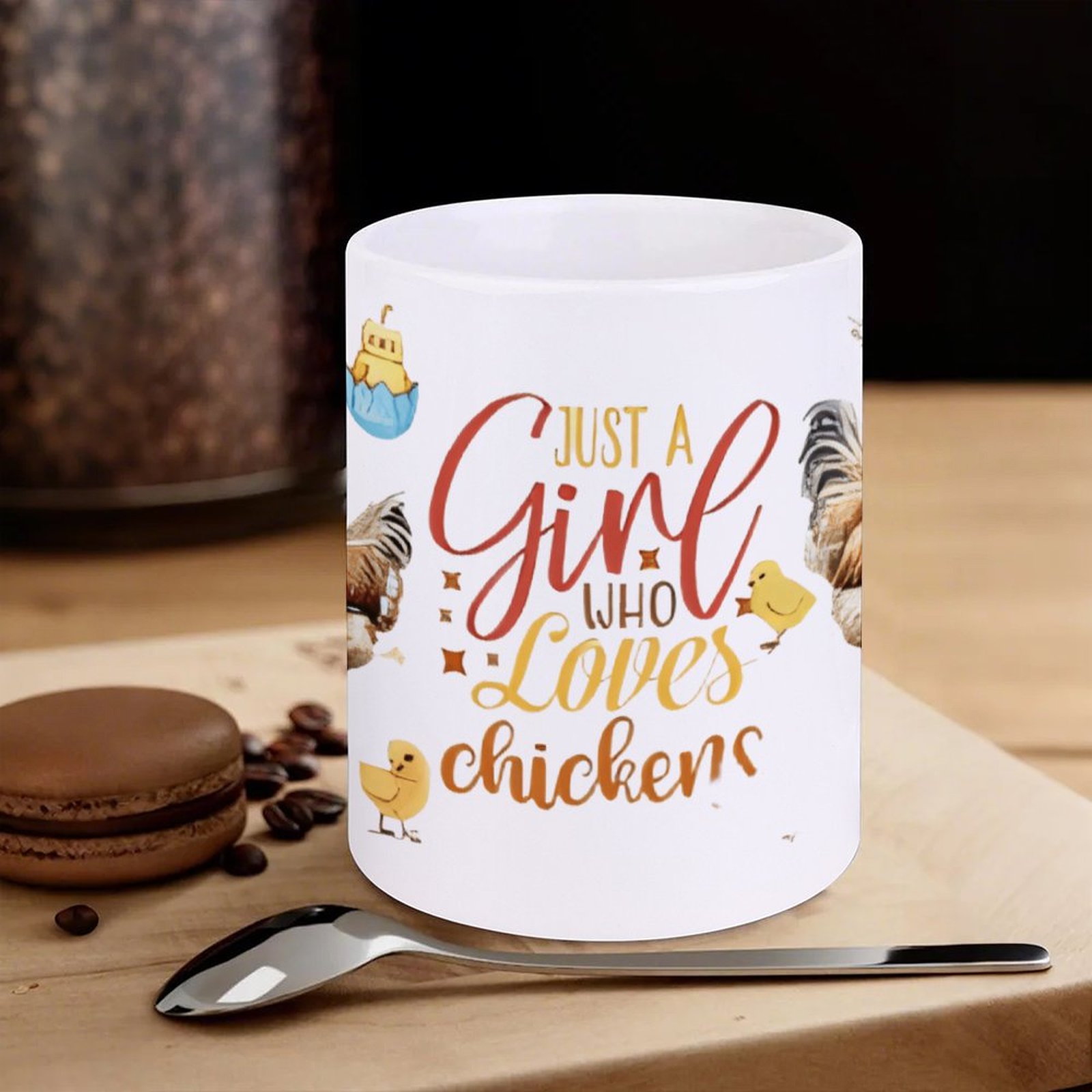 Just A Girl Who Loves Chickens - огляд і ціна Sublimation Mug White