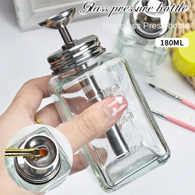 Nail glass bottle press funnel - огляд і ціна Water Bottle Blank