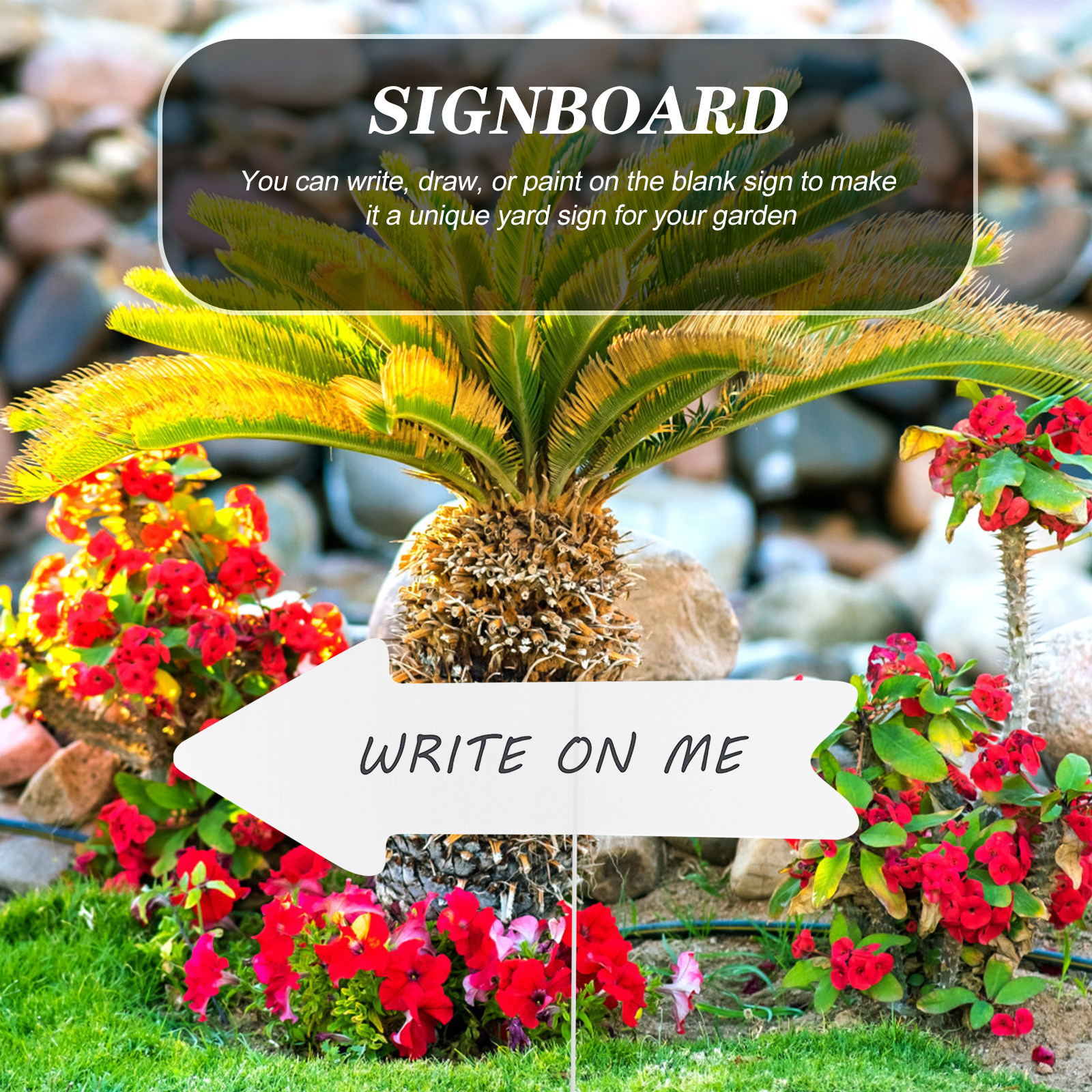 5Pcs Blank Yard Signs with Sta - огляд і ціна Yard Sign Blank